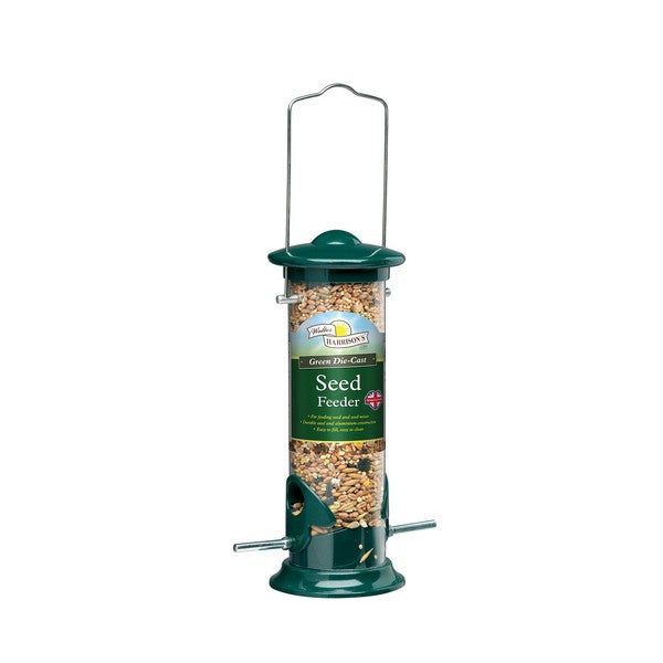 Harrisons Green Die-Cast Seed Feeder 20cm – Durable Garden Bird Feeder – available from Woofingtons