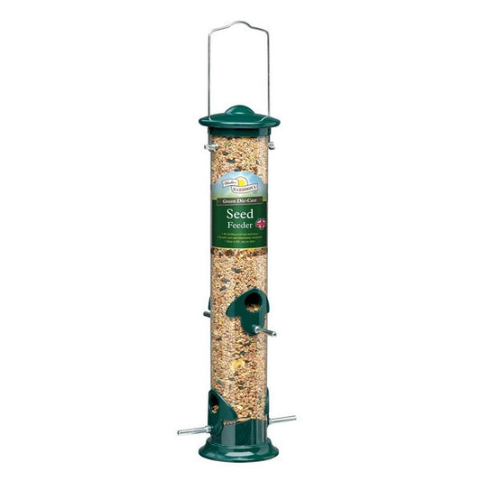 Harrisons Green Die-Cast Seed Feeder 35cm – Durable Garden Bird Feeder – available from Woofingtons