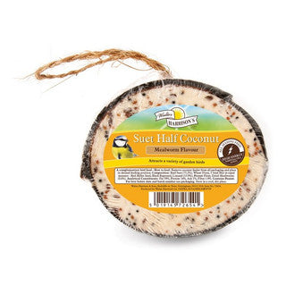 Harrisons Half Coconut Suet Feeders – High Energy Wild Bird Treat – available from Woofingtons