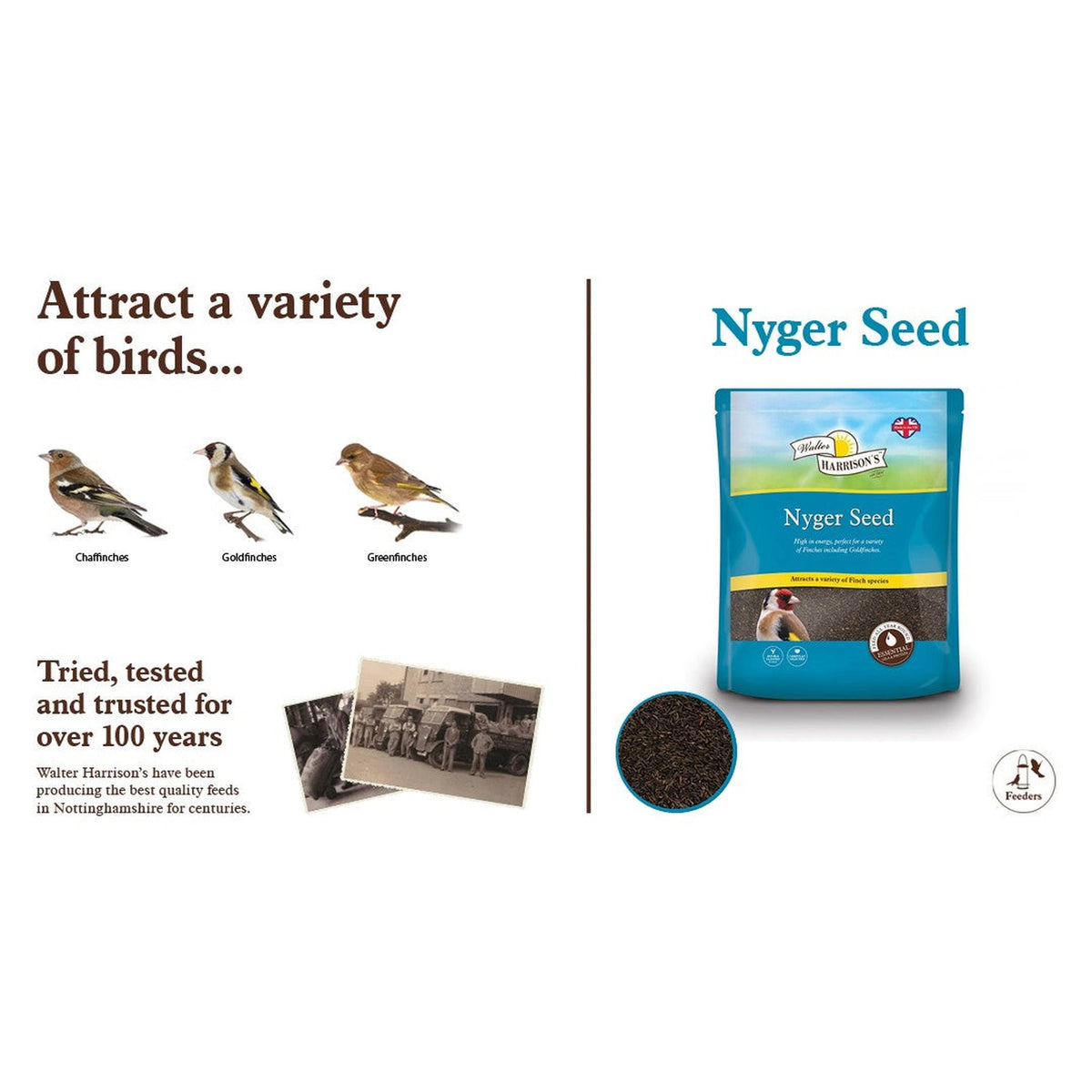 Harrisons Nyjer Seed 2kg – Nyger Seed for Wild Birds & Finches – product image 3 from Woofingtons