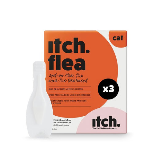 Itch Flea Spot On for Cats 3
Pipettes – available from Woofingtons