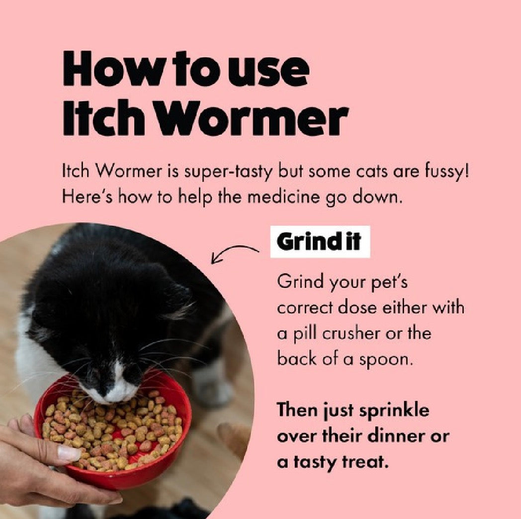 Itch Wormer Tablets for Cats
2 pack – product image 3 from Woofingtons
