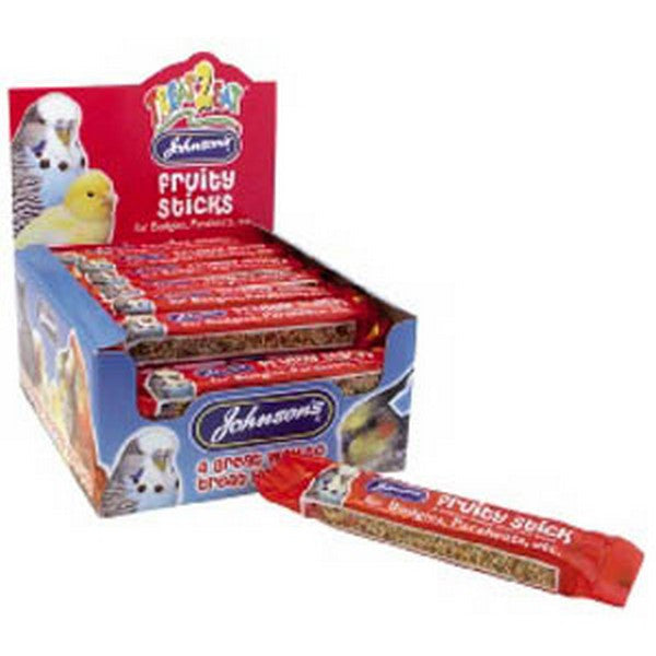 Johnson’s Fruity Stick Bird Treat x 1 – Seed, Honey & Fruit Treat for Birds – available from Woofingtons