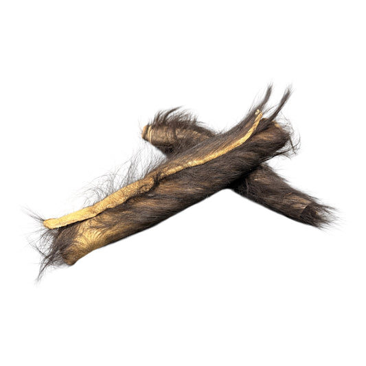 Jumbo Hairy Buffalo Skin Roll for Dogs – Natural Dental Chew (Large) – available from Woofingtons