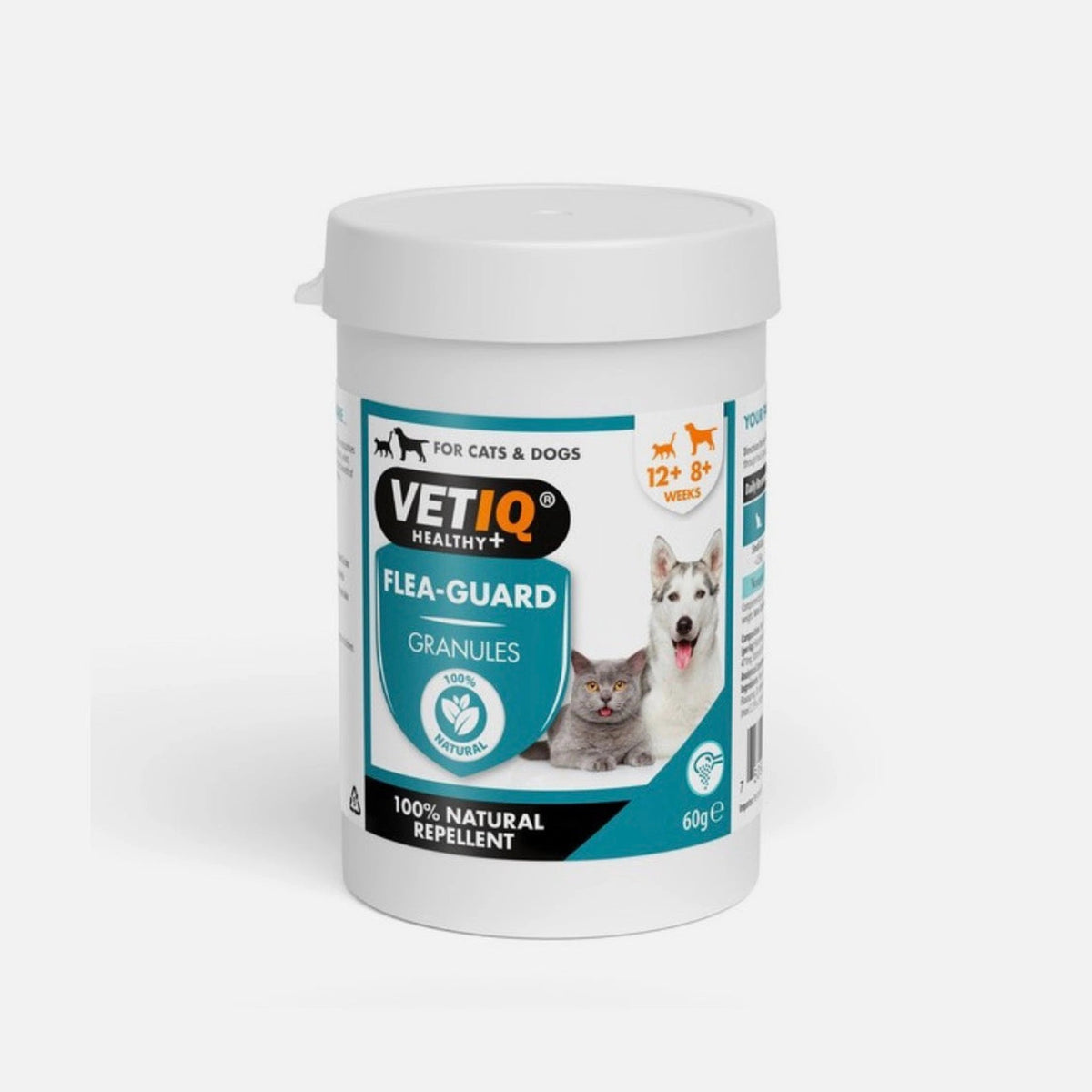M&C VetIQ Flea Guard Powder for Dogs & Cats 60g – Natural Internal Protection – available from Woofingtons