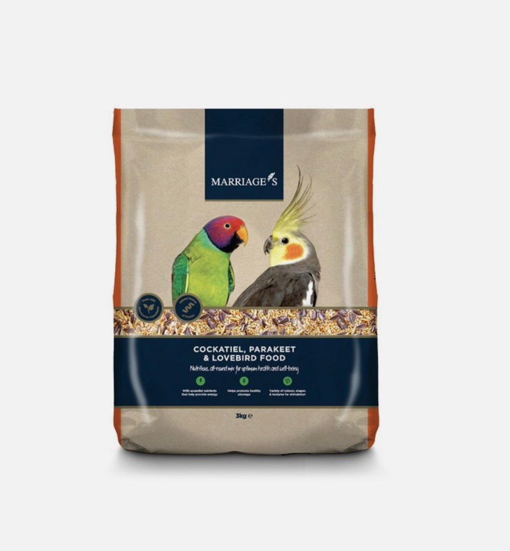 Marriage’s Cockatiel, Parakeet & Lovebird Food – Premium Bird Seed Mix – product image 3 from Woofingtons