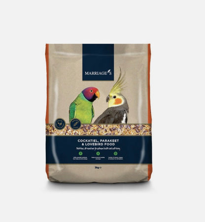 Marriage’s Cockatiel, Parakeet & Lovebird Food – Premium Bird Seed Mix – product image 3 from Woofingtons