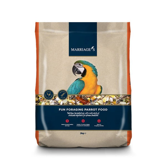 Marriage’s Fun Foraging Parrot Food  – Enrichment Seed Mix for Parrots – available from Woofingtons