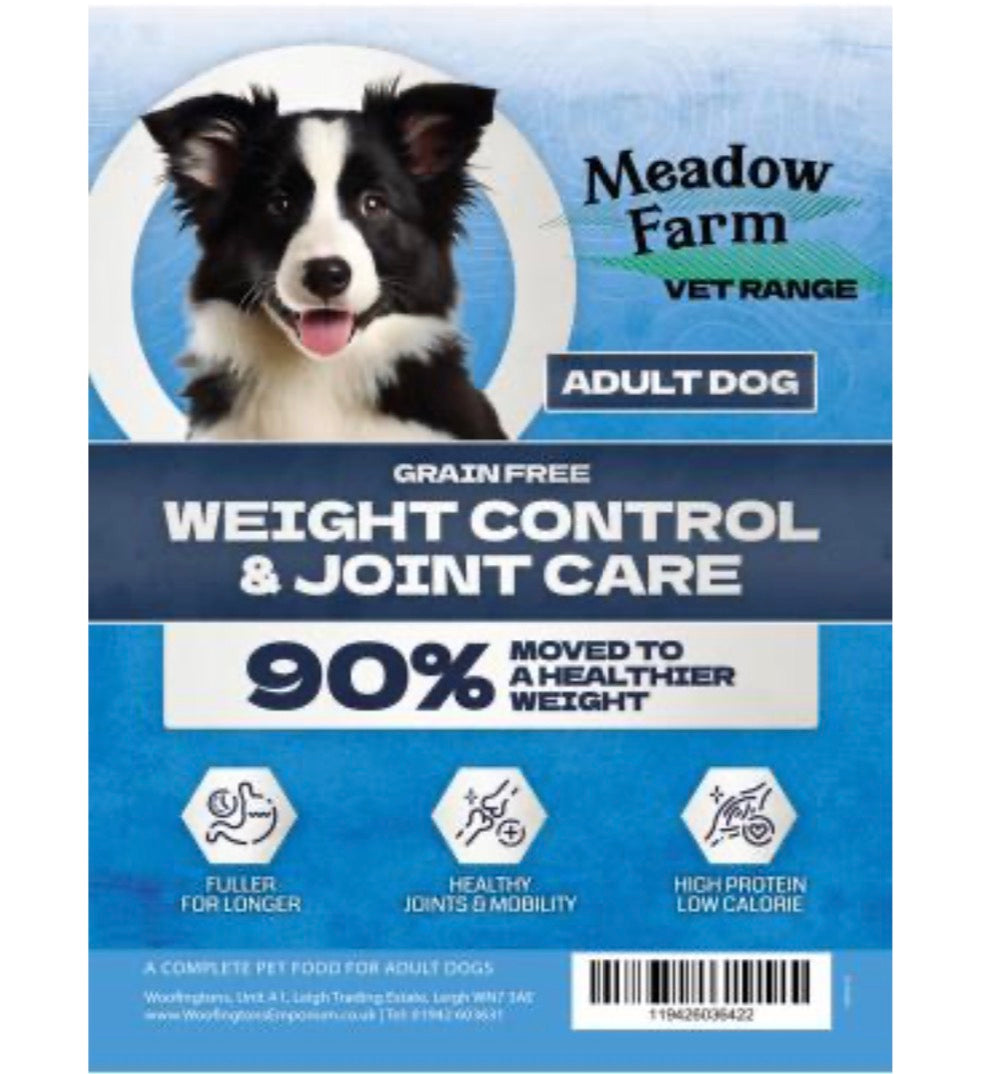 Meadow Farm Vet Range - Weight Control & Joint Care – available from Woofingtons