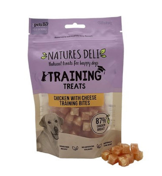 Natures Deli - Chicken with Cheese Training Bites 100g – available from Woofingtons