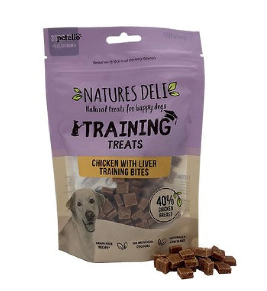 Natures Deli - Chicken with Liver Training Bites 100g – available from Woofingtons