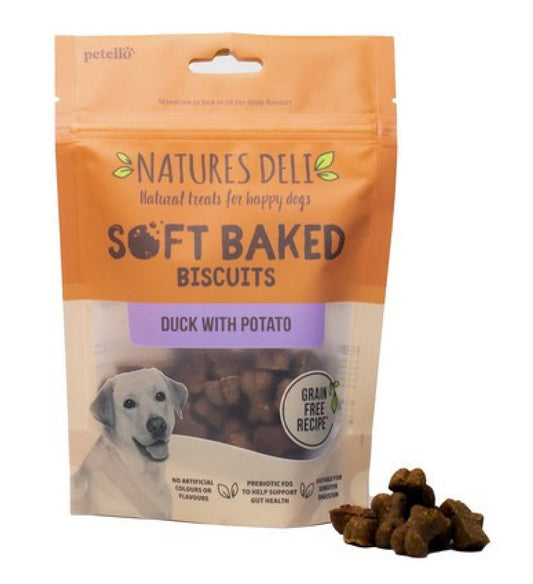 Natures Deli - Soft Baked Duck with Potato 100g – available from Woofingtons