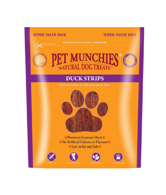 Pet Munchies Duck Strips – available from Woofingtons