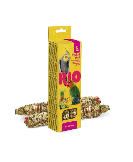 RIO Sticks for Parakeets with Tropical Fruit 2x75g – available from Woofingtons