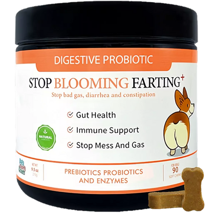 Stop Blooming Farting Digestive Support Pork Chews – available from Woofingtons