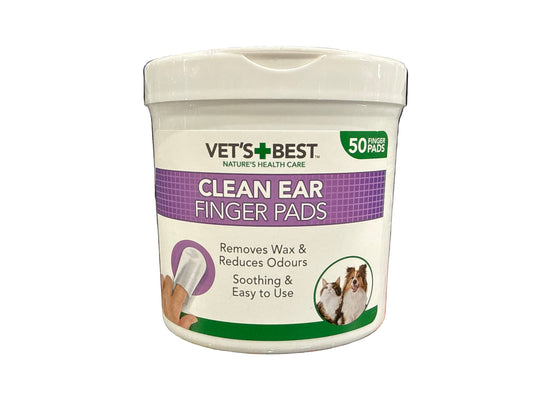 Vets best - clean ear finger pads 50pk – available from Woofingtons