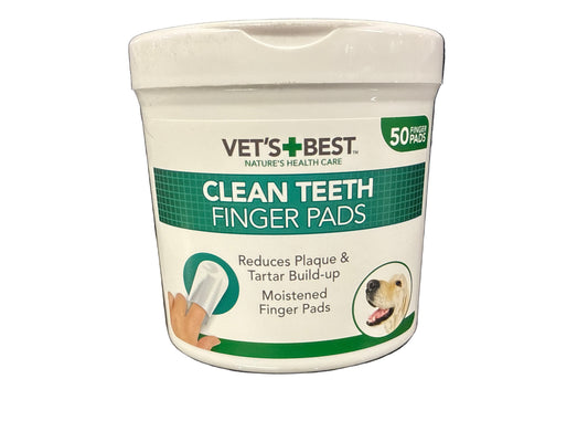 Vets Best - Clean Teeth Finger Pads – available from Woofingtons