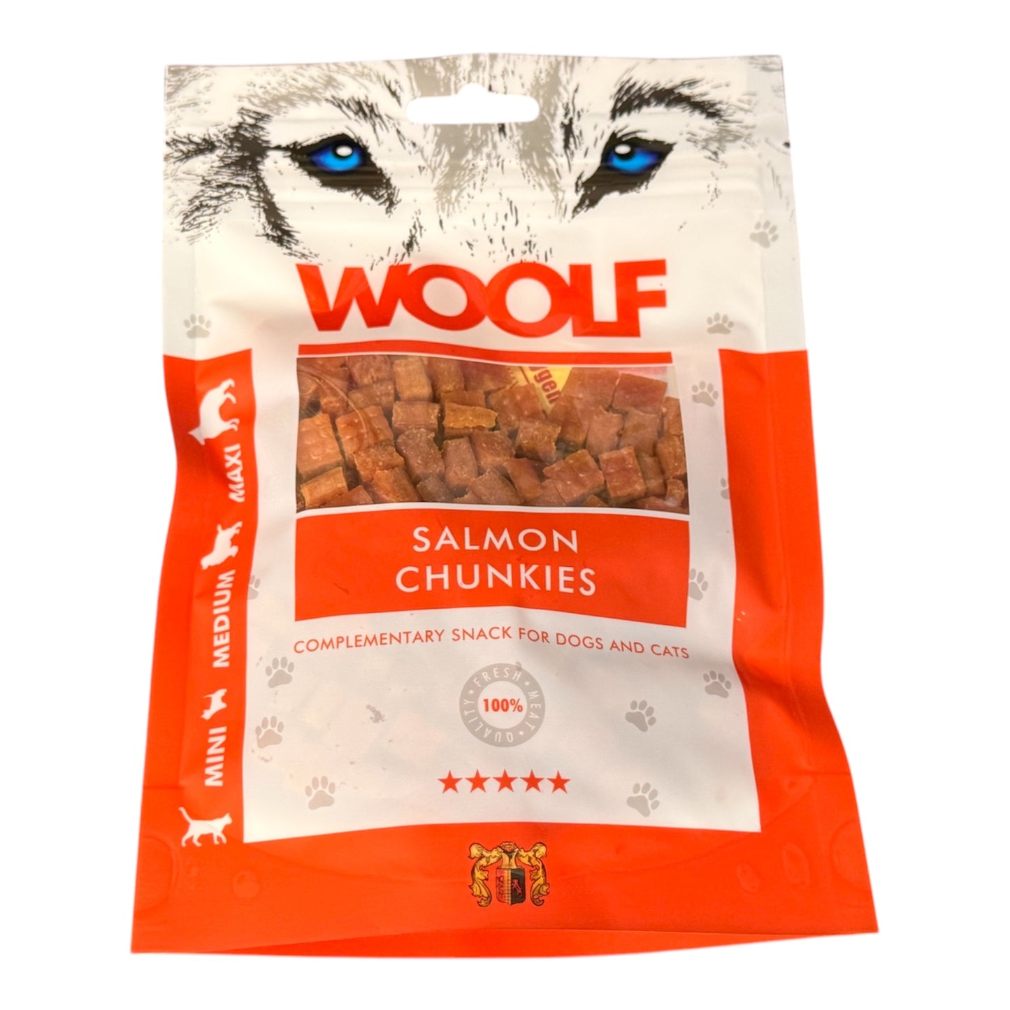 Woolf - Salmon Chunkies - Dog & Cat – available from Woofingtons
