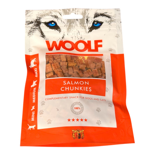 Woolf - Salmon Chunkies - Dog & Cat – available from Woofingtons